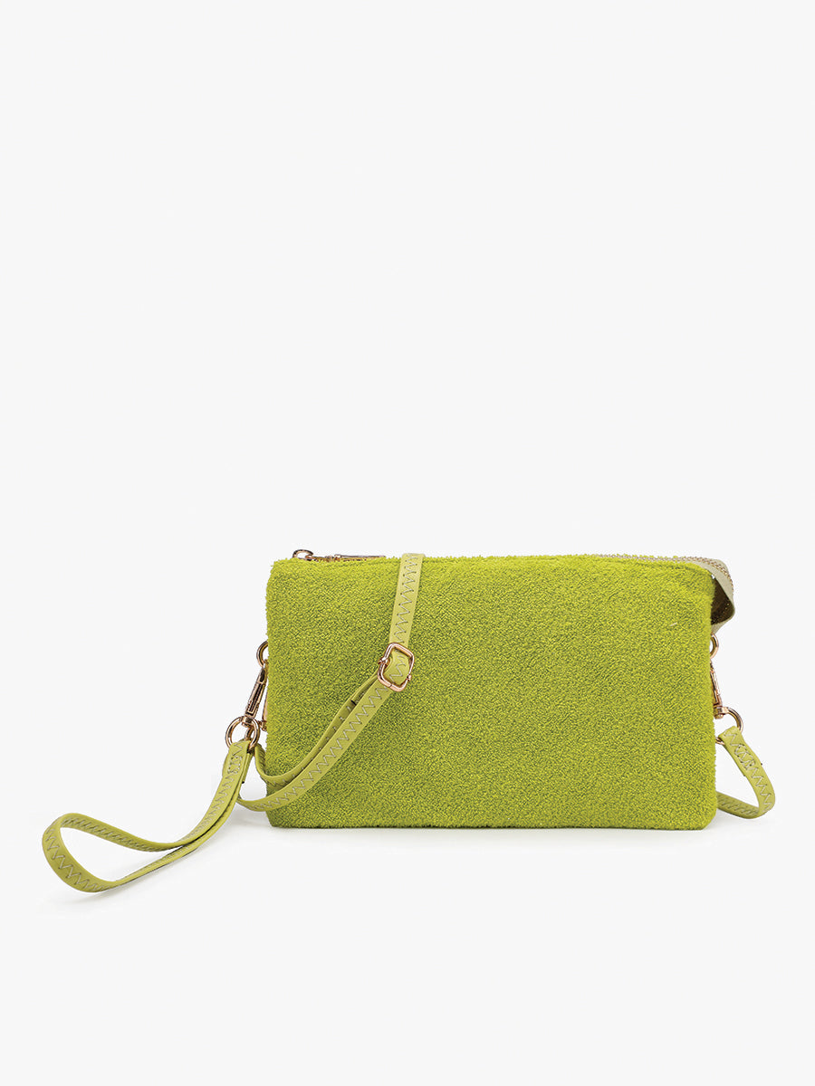 Riley Terry Cloth Crossbody Chartreuse - Jen & Co. vegan handbag