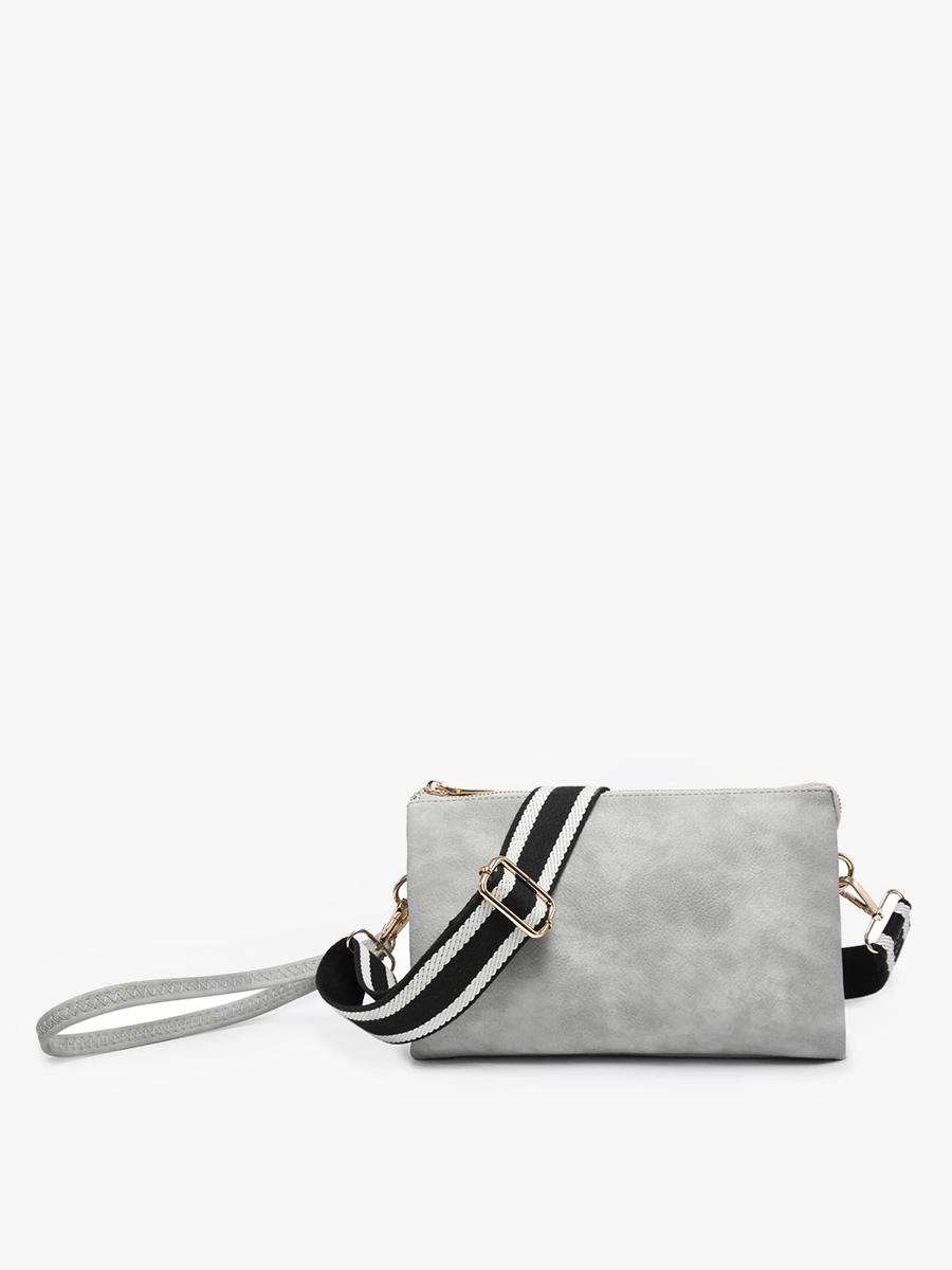 Izzy Vegan Crossbody Lt. Grey - Jen & Co. vegan handbag