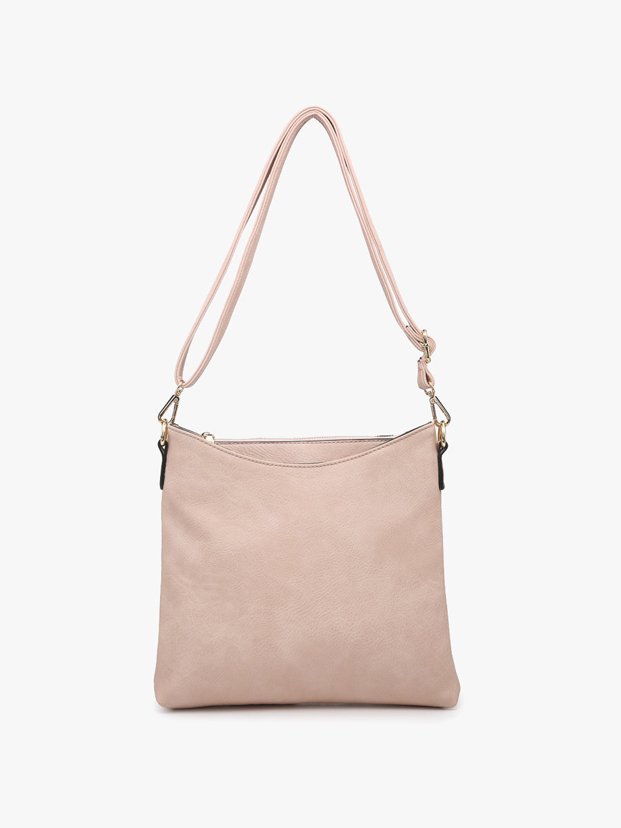 Emma Vegan Crossbody Lt. Pink - Jen & Co. vegan handbag