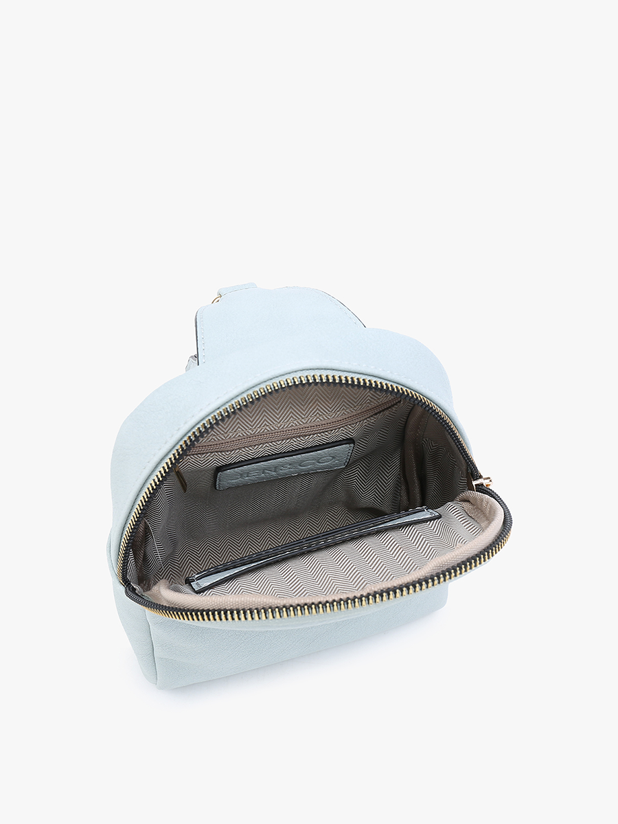 Ellen Vegan Guitar Strap Sling Bag - Jen & Co. vegan handbag