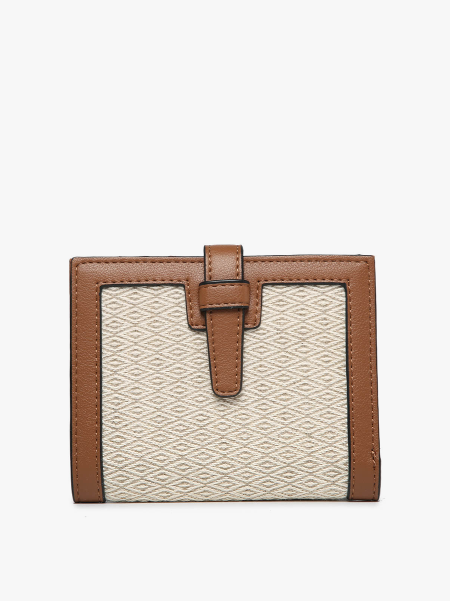 Bessie Vegan Wallet Diamond-Ivory - Jen & Co. vegan handbag