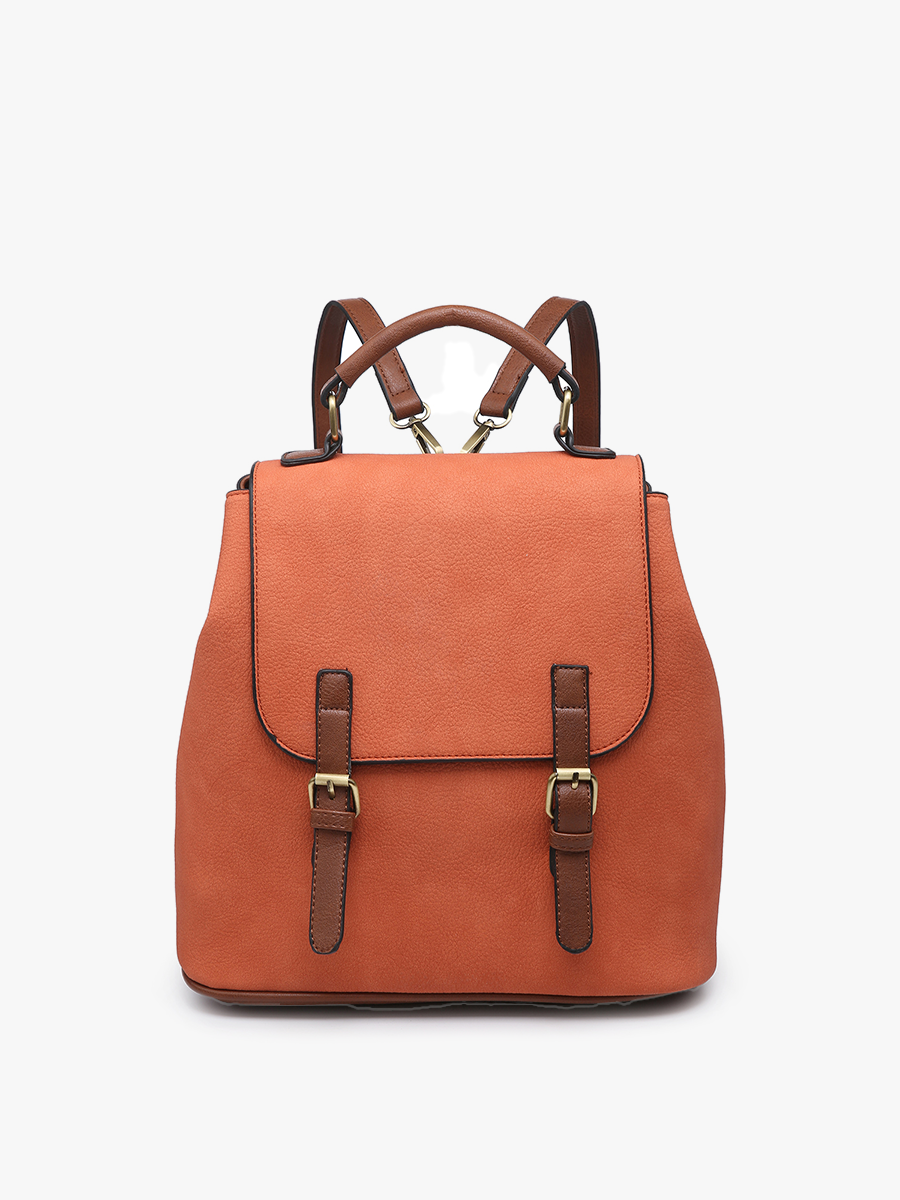 Brooks Vegan Backpack Burnt Coral - Jen & Co. vegan handbag