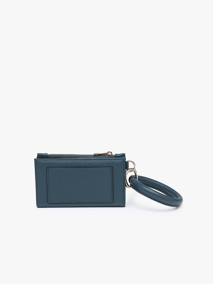 Adriana Vegan Bangle Wallet Peacock - Jen & Co. vegan handbag