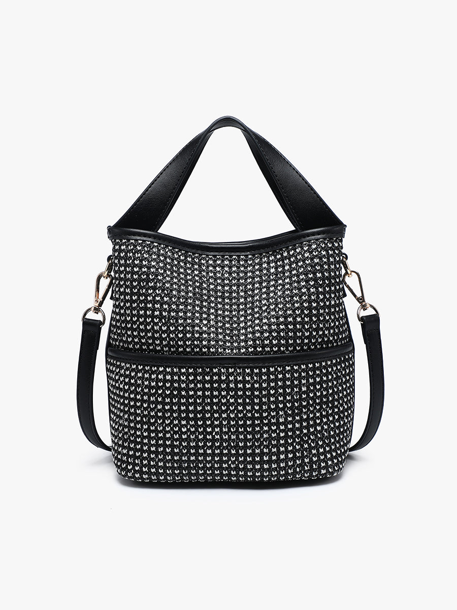 Blakely Vegan Straw Bucket Bag