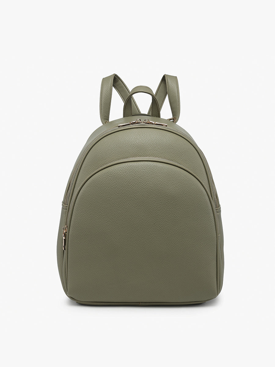 Simone Vegan Convertible Backpack Lt. Olive - Jen & Co. vegan handbag