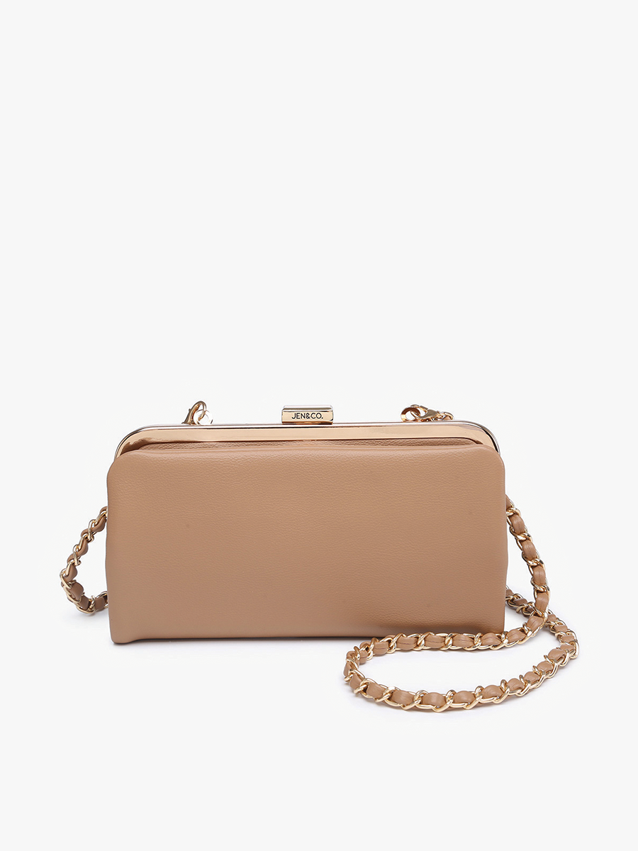 Sue Vegan Wallet Pouch Almond - Jen & Co. vegan handbag