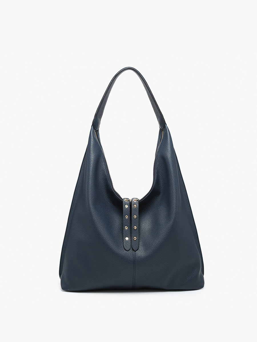 Tori Vegan Slouchy Hobo Navy - Jen & Co. vegan handbag