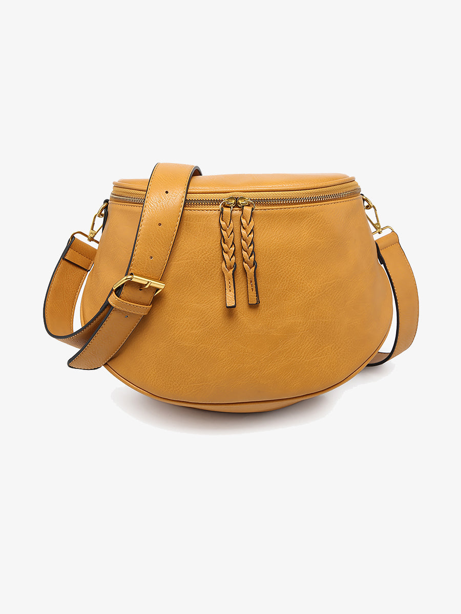 Megan Vegan Sling Bag Mustard - Jen & Co. vegan handbag