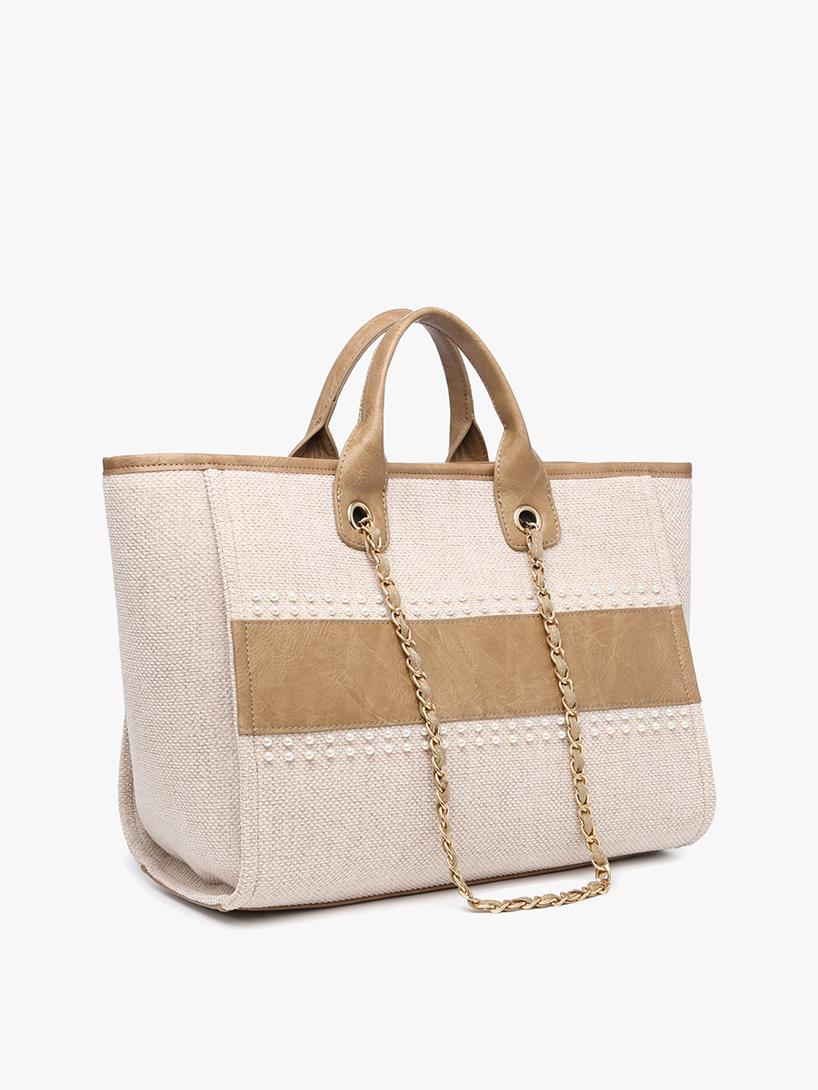 Kristina Vegan Stripe Satchel