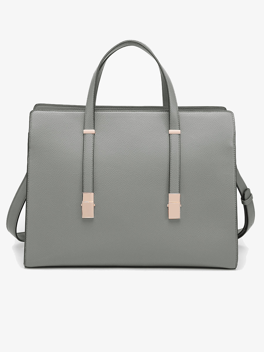 Sybil Vegan Tote Grey - Jen & Co. vegan handbag