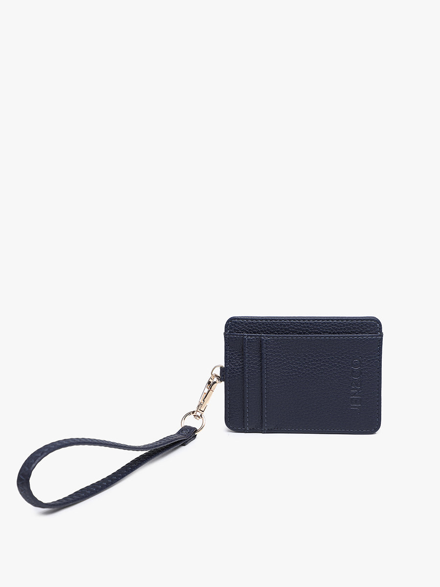 Hope Vegan Wristlet Wallet Navy - Jen & Co. vegan handbag