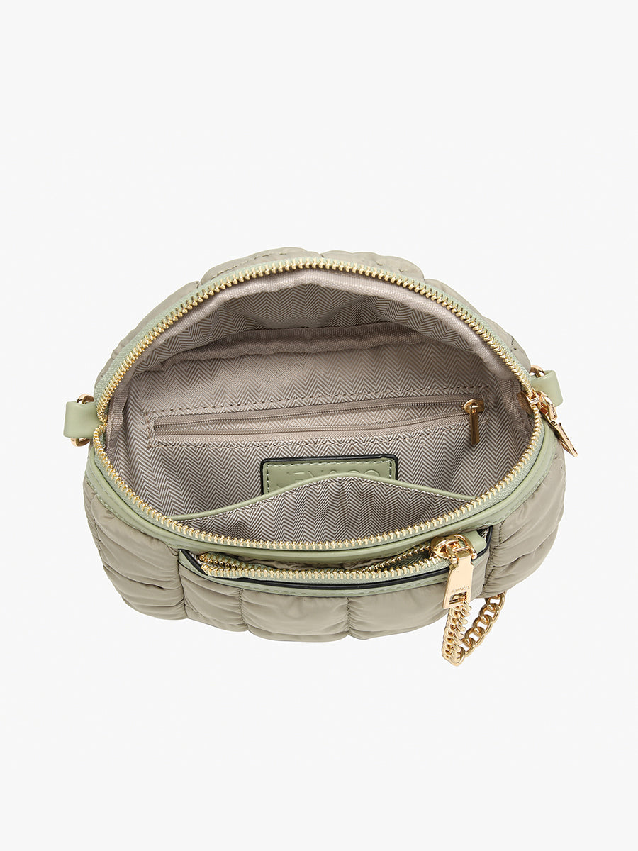 Mabel Quilted Nylon Belt Bag - Jen & Co. vegan handbag