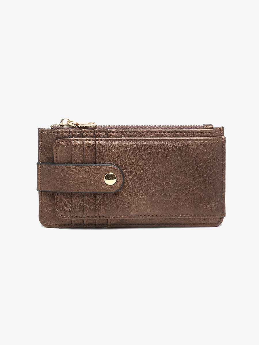 Mae Vegan Multi-Card Wallet Cocoa Pearl - Jen & Co. vegan handbag