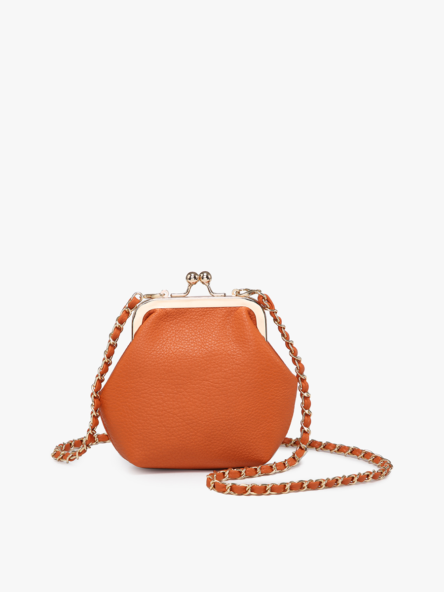 Cleo Coin Pouch Ginger - Jen & Co. vegan handbag