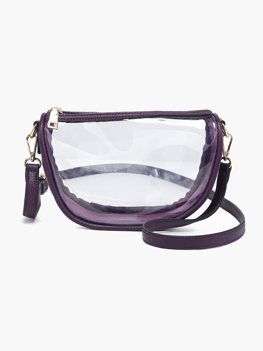 Peyton Clear Crossbody Purple - Jen & Co. vegan handbag