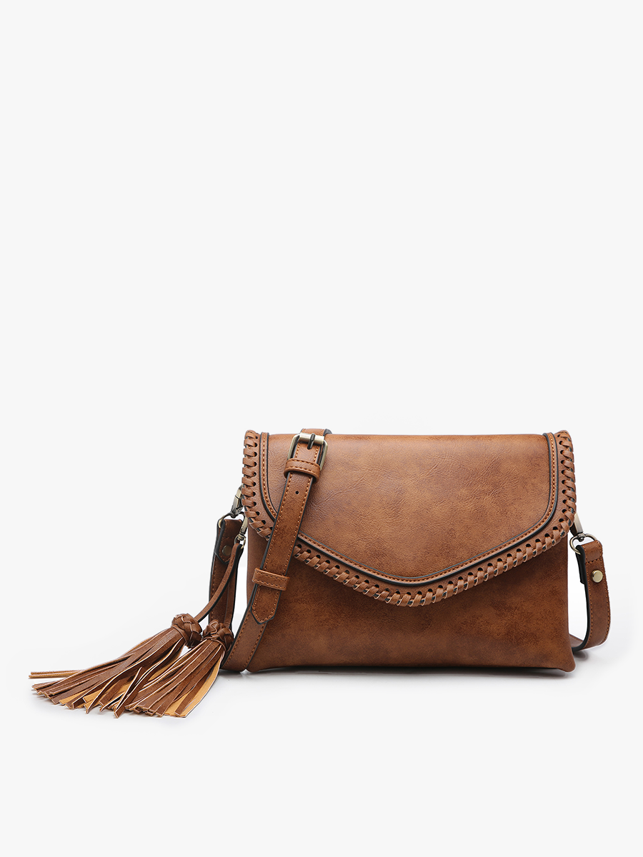 Sloane Vegan Crossbody Brown - Jen & Co. vegan handbag