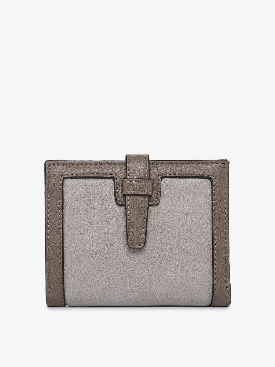 Bessie Vegan Wallet Grey - Jen & Co. vegan handbag