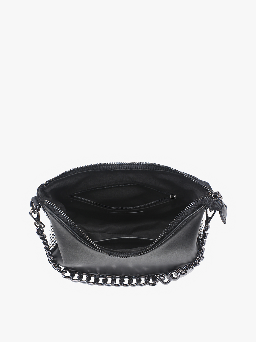 Sabine Vegan Grommet Shoulder Bag - Jen & Co. vegan handbag