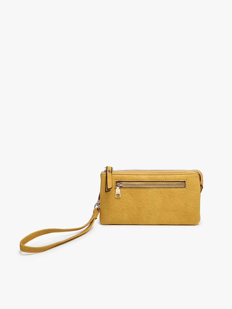 Ariel Vegan Wallet Mustard - Jen & Co. vegan handbag