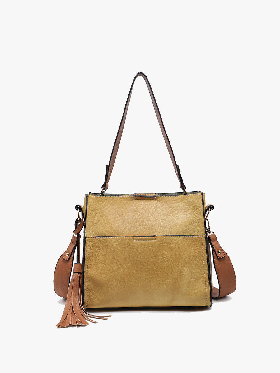 Lyla Vegan Bucket Bag Daffodil - Jen & Co. vegan handbag