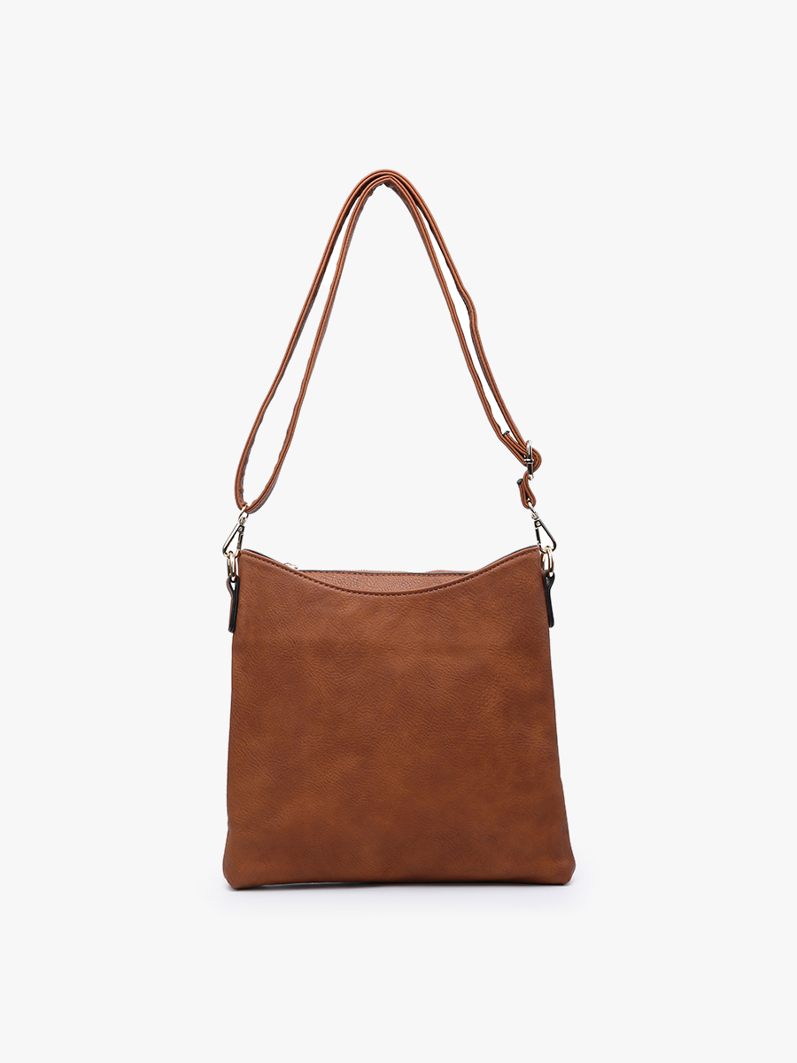 Emma Vegan Crossbody Brown - Jen & Co. vegan handbag