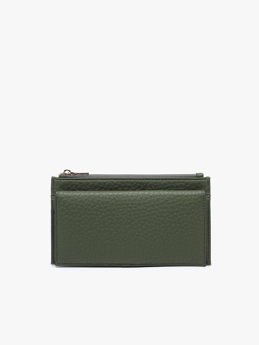 Teagan Vegan Wallet Olive - Jen & Co. vegan handbag
