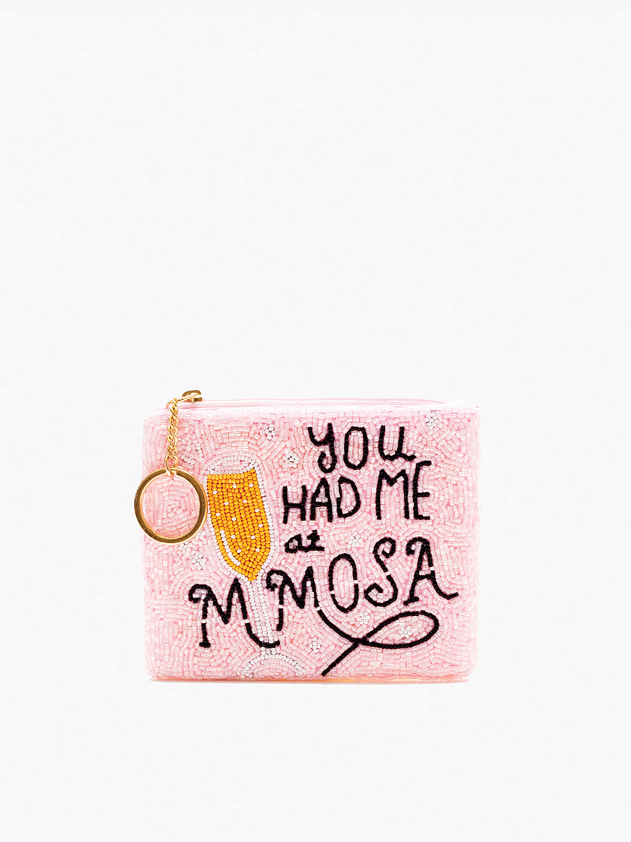 Ricki Beaded Coin Pouch Mimosa - Jen & Co. vegan handbag
