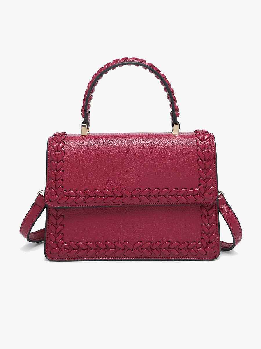 Lanier Vegan Crossbody Boysenberry - Jen & Co. vegan handbag