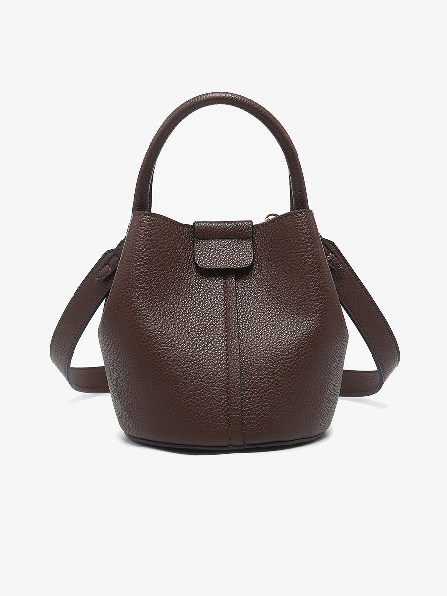 Farrah Vegan Bucket Bag Espresso - Jen & Co. vegan handbag