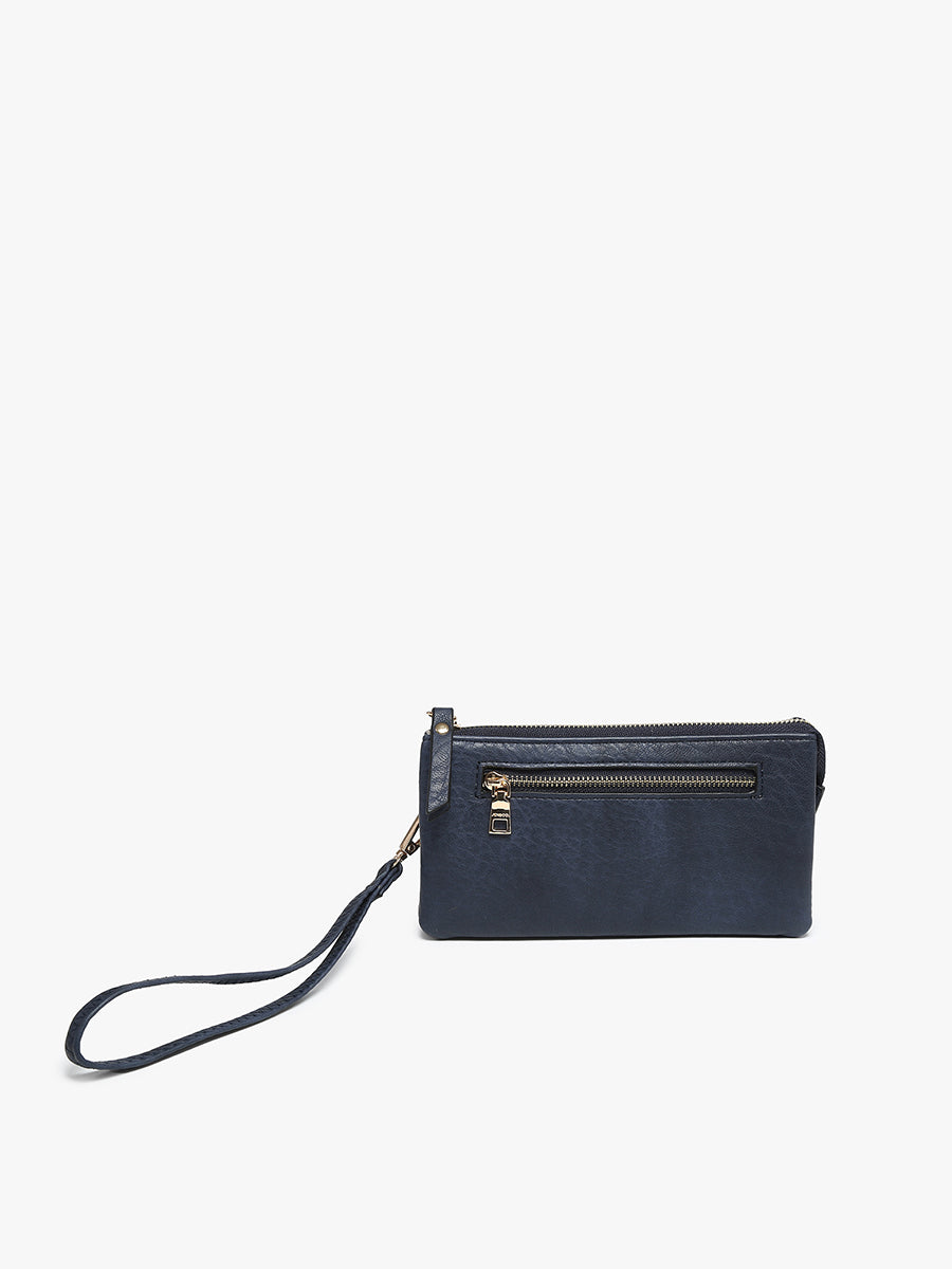 Ariel Vegan Wallet Navy - Jen & Co. vegan handbag