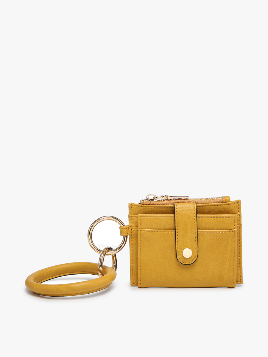 Sammie Vegan Wallet w/ Bangle Mustard - Jen & Co. vegan handbag