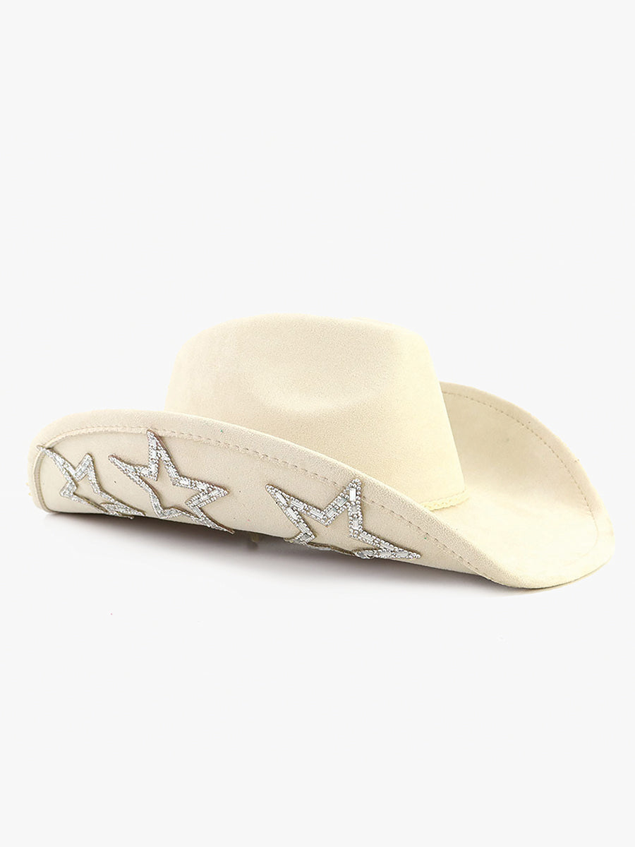 Tabitha Star Cowboy Hat Off White - Jen & Co. vegan handbag
