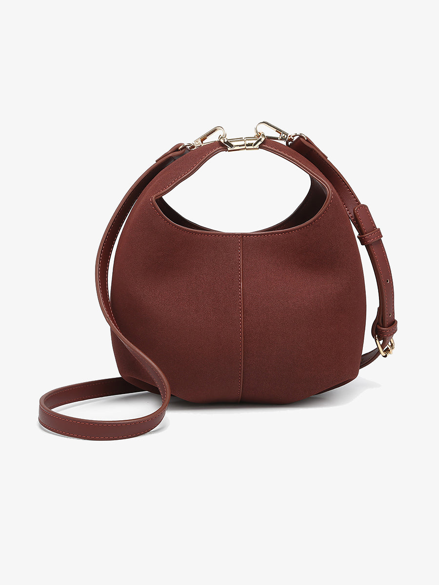 Elena Vegan Suede Crossbody - Jen & Co. vegan handbag