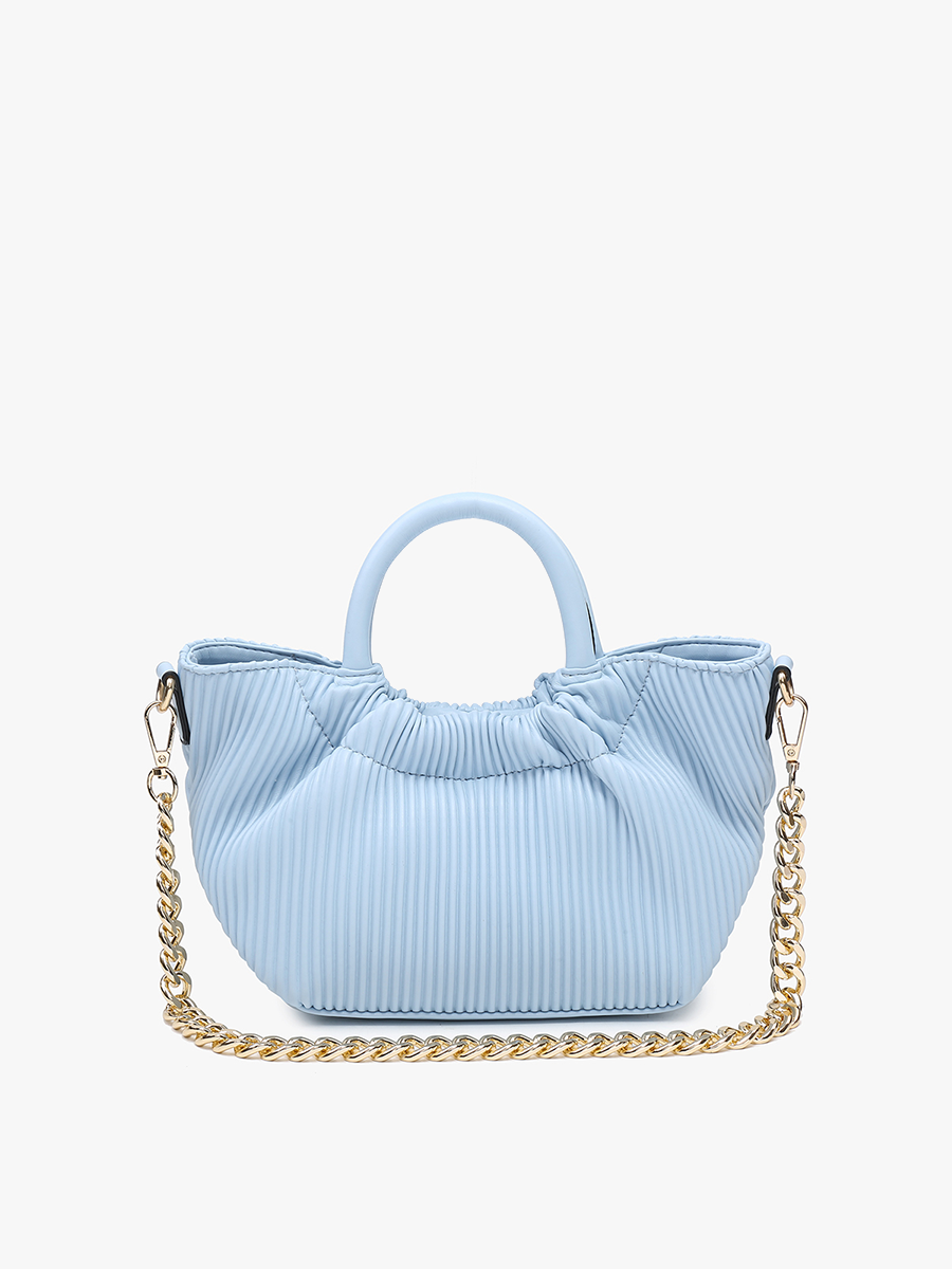 Valency Vegan Chain Crossbody Glacial Blue - Jen & Co. vegan handbag