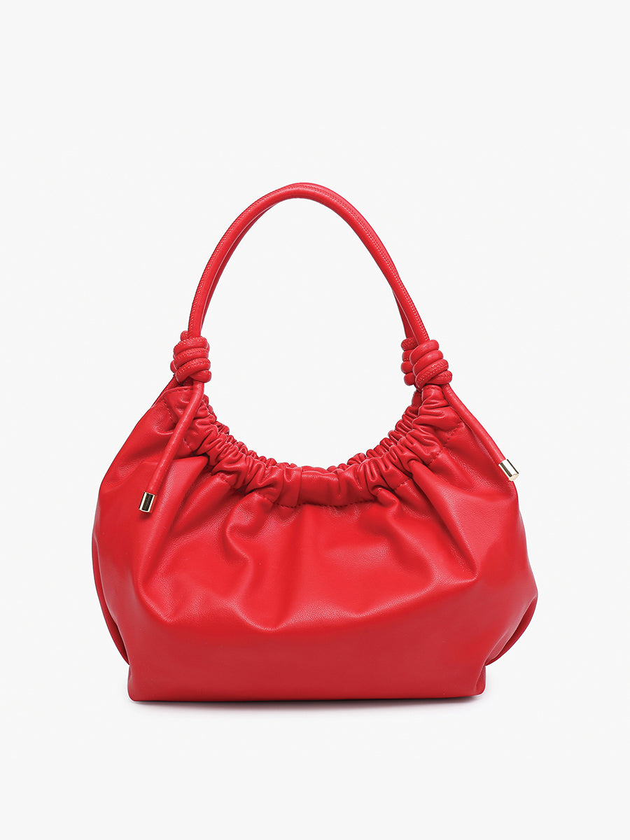 Celia Vegan Ruched Satchel - Jen & Co. vegan handbag