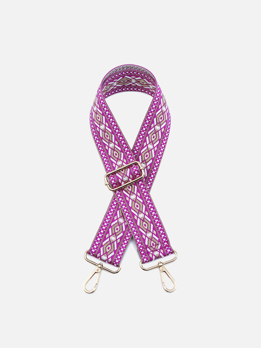 Diamond Guitar Strap Hot Pink - Jen & Co. vegan handbag