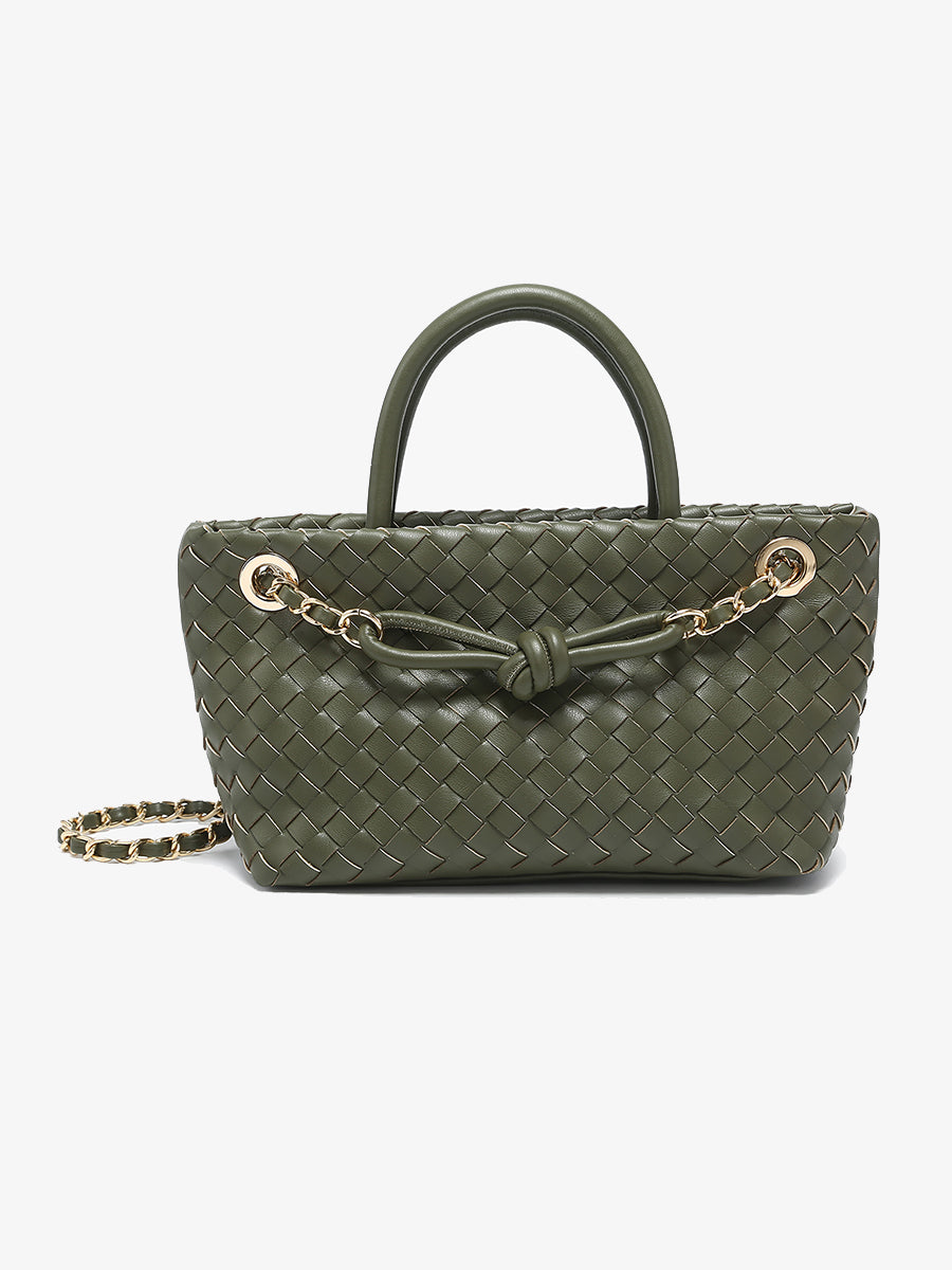 Fallon Vegan Satchel Olive - Jen & Co. vegan handbag