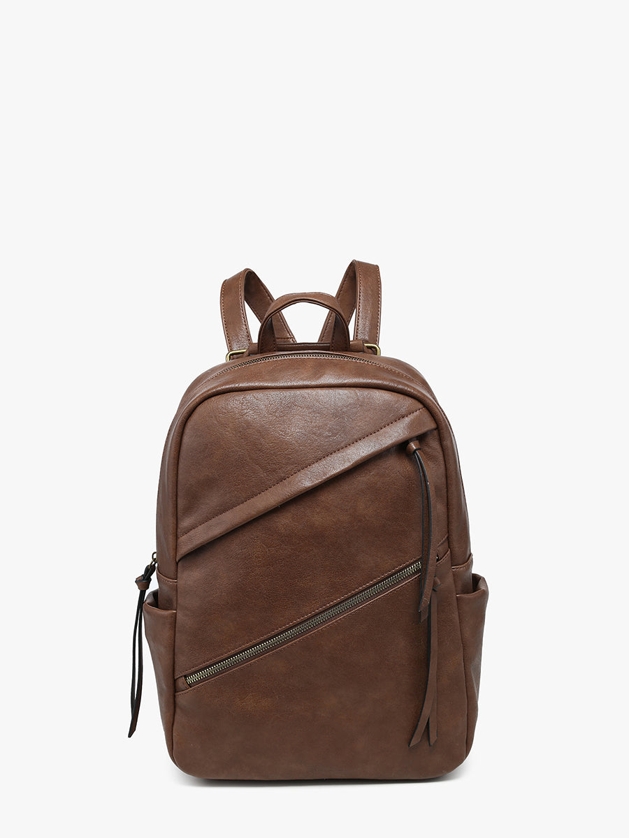 Gemma Vegan Backpack Chocolate - Jen & Co. vegan handbag