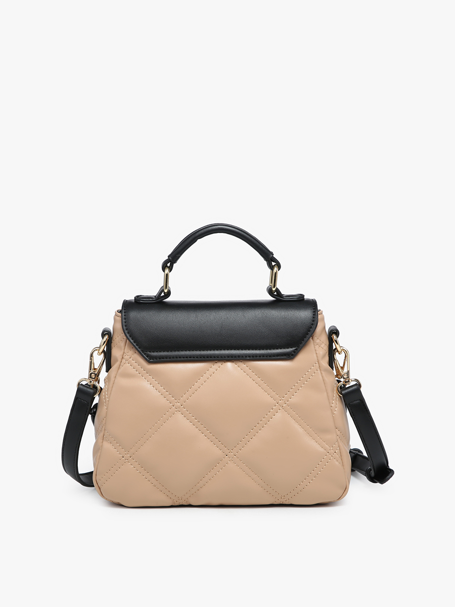 Ollie Vegan Quilted Crossbody - Jen & Co. vegan handbag