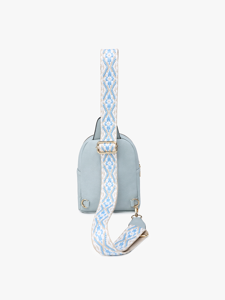 Ellen Vegan Guitar Strap Sling Bag - Jen & Co. vegan handbag