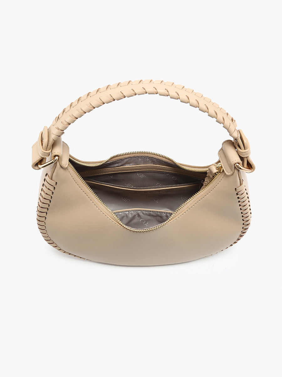 Aria Whipstitch Shoulder Bag - Jen & Co. vegan handbag