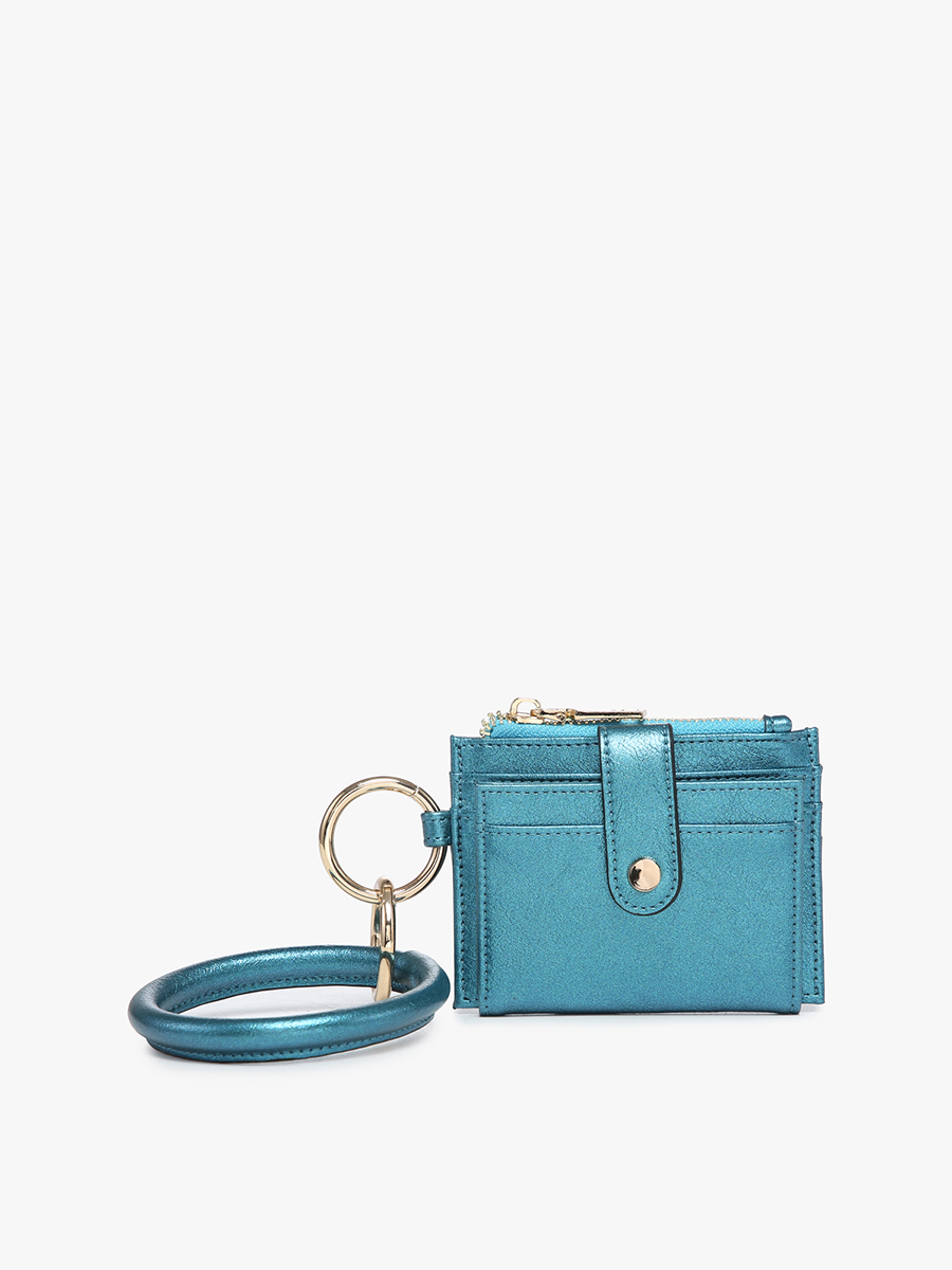 Sammie Vegan Wallet w/ Bangle Malachite - Jen & Co. vegan handbag