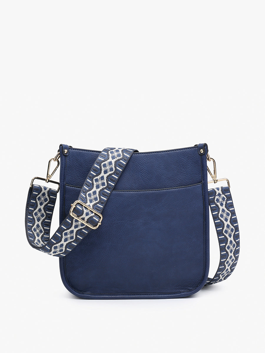Posie Vegan Crossbody Navy - Jen & Co. vegan handbag