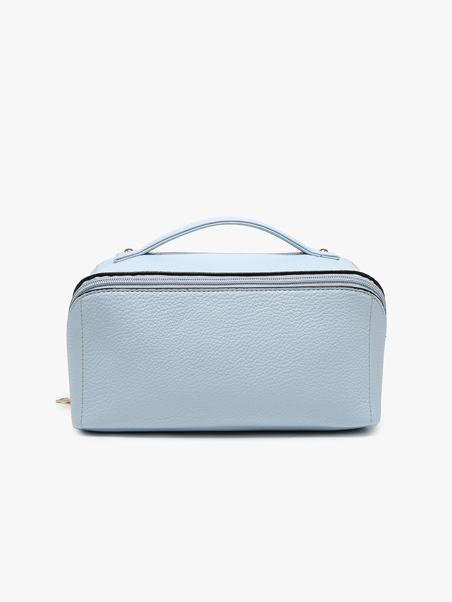 Paxton Makeup Bag Cloud Blue - Jen & Co. vegan handbag