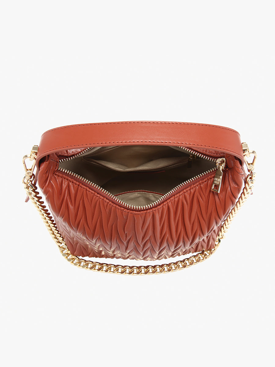 Brenna Vegan Patterned Shoulder Bag - Jen & Co. vegan handbag