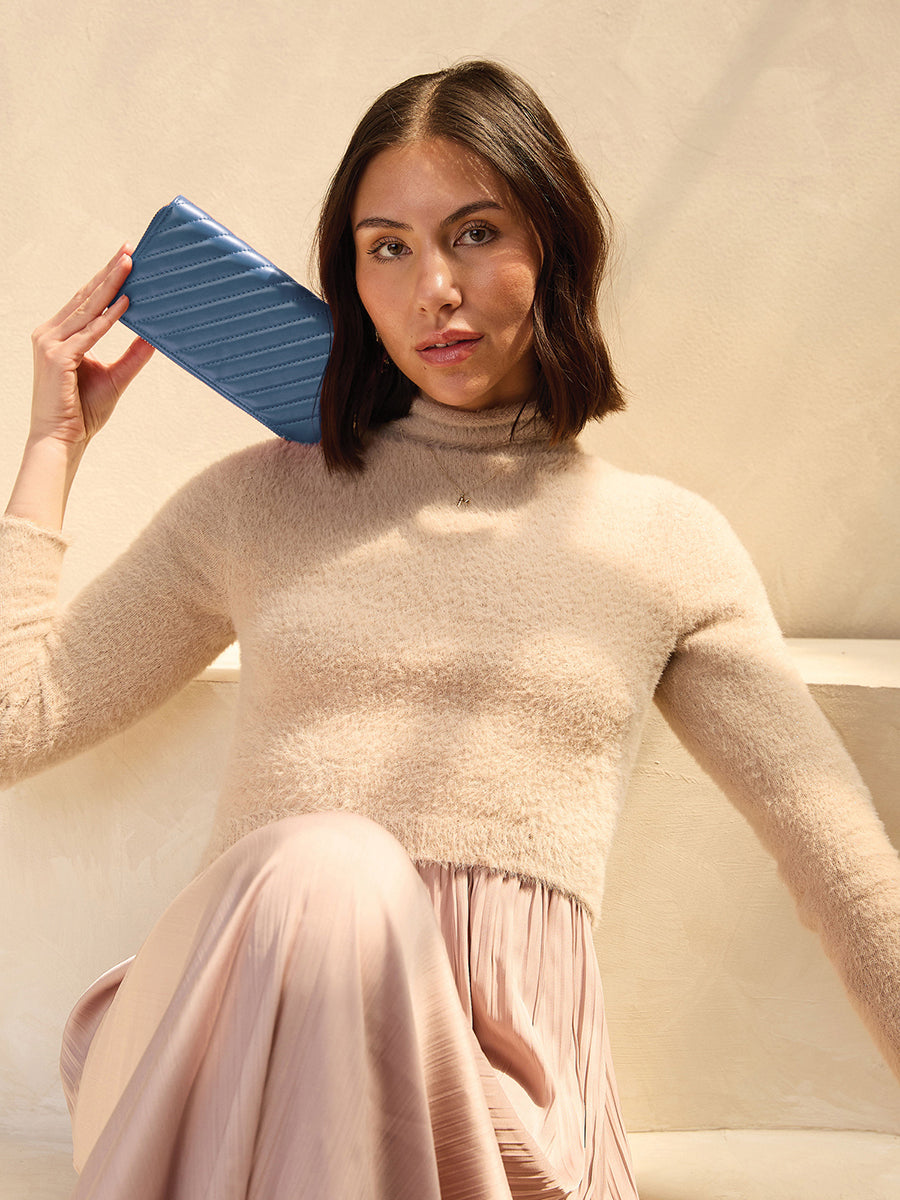 Kylie Vegan Quilted Wallet - Jen & Co. vegan handbag