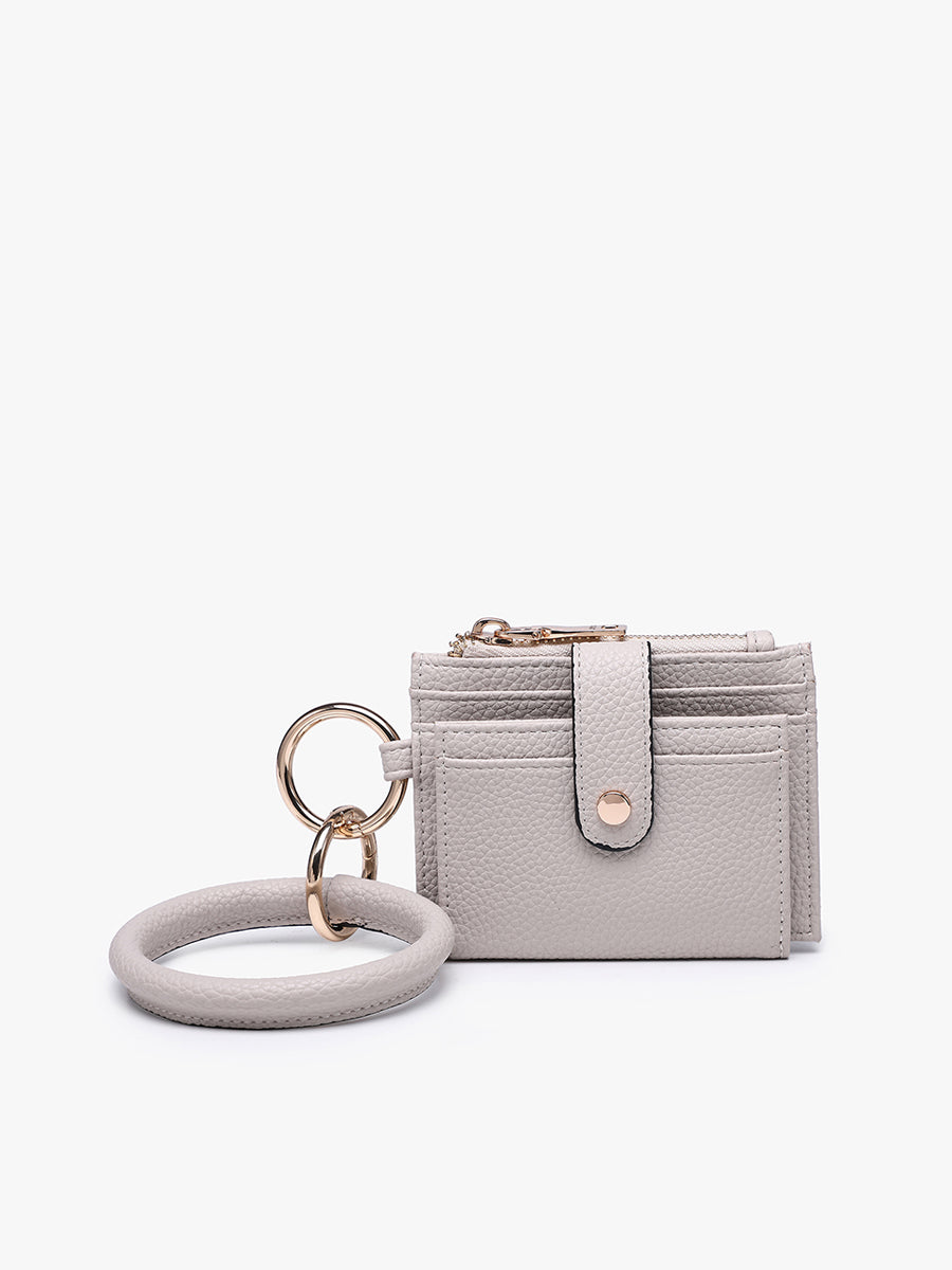 Sammie Vegan Wallet w/ Bangle Lt. Grey - Jen & Co. vegan handbag