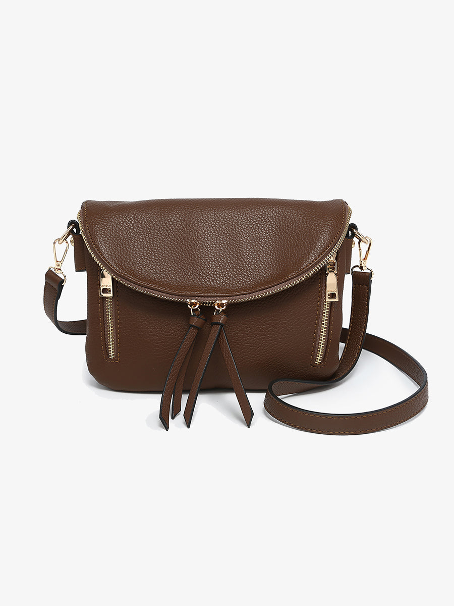 Aubree Vegan Crossbody Brown - Jen & Co. vegan handbag