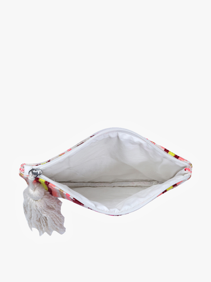 Faith Printed Cotton Pouch - Jen & Co. vegan handbag