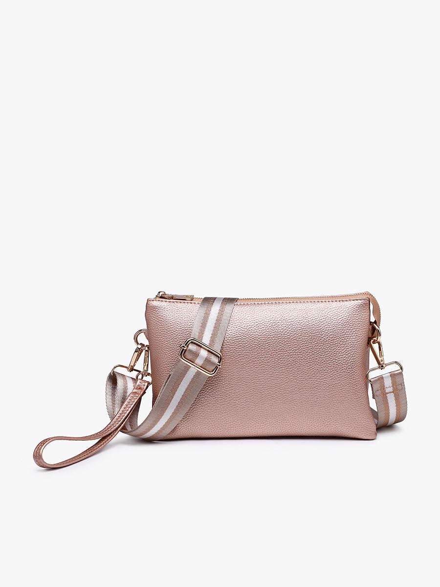 Izzy Vegan Crossbody Rose Gold - Jen & Co. vegan handbag